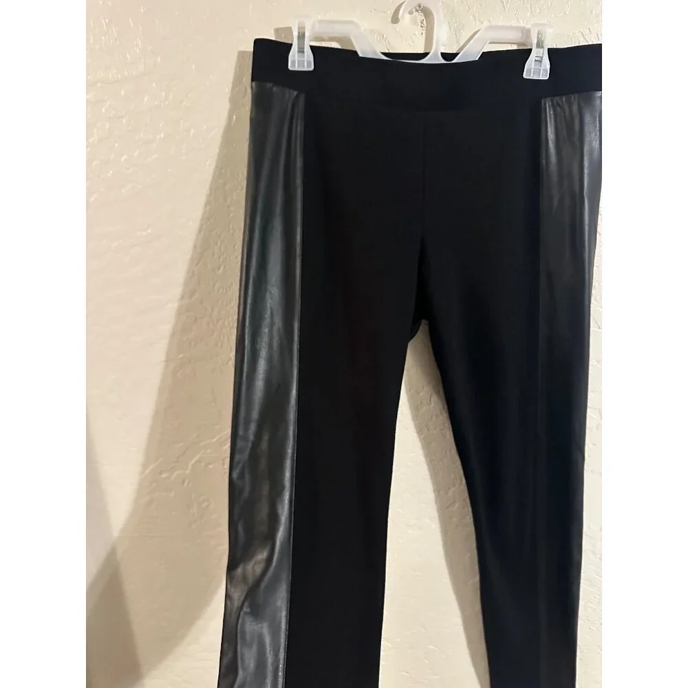 Y Cabi Black Moto Faux Leather Skinny “Bexley” Leggings - Picture 5 of 10